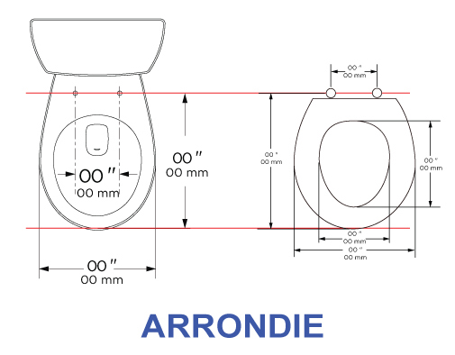 Toilet Seat Fitting With Round Front Type Bowl