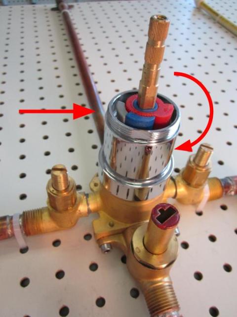 Re-install the sleeve. In order to avoid over tightening the sleeve, hand tighten the sleeve, and then use the adjustable pliers to apply a quarter turn. Approximately 10-14 lbs of torque are required to properly install the sleeve.