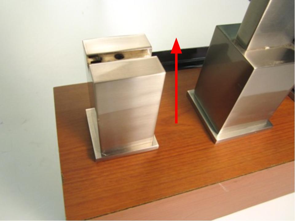 Once the set screw is loosened, pull the handle base away from the faucet. The handle base should come off easily.