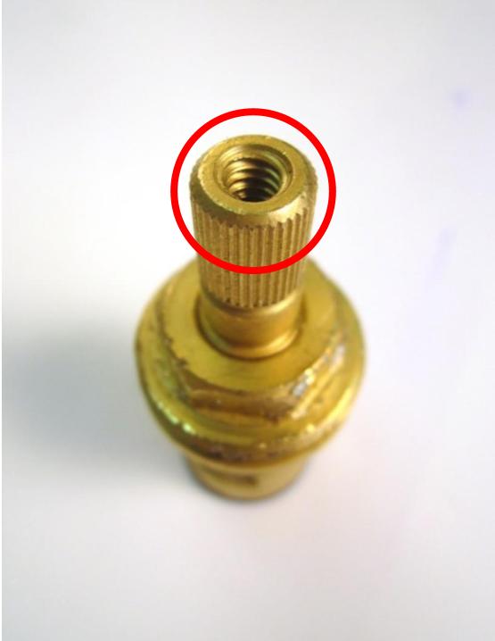 Some handles are screwed into the cartridge stem in order to hold the handle in place. If the threads on the cartridge or the screw have become worn out, the cartridge and screw may need to be replaced.